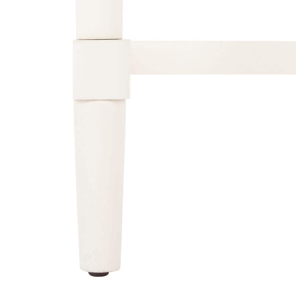 Estella White Wood 1-Drawer Accent Table with Storage