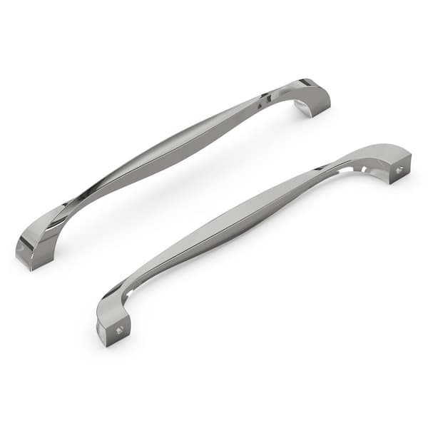 HICKORY HARDWARE Twist Collection Cabinet Pull 7-9/16 in. (192 mm) Center to Center Polished Nickel Classic Zinc Bar Pull (5-Pack )