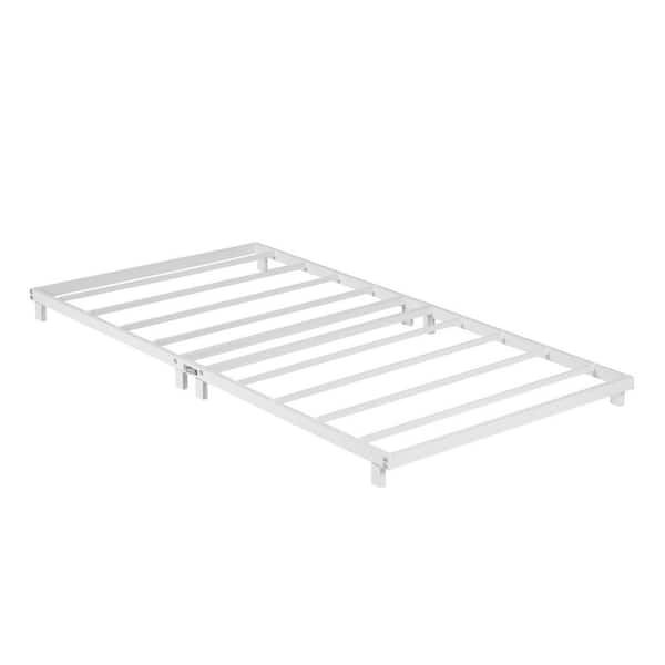 Homy Casa Lita White Metal Frame Twin Size Platform Bed