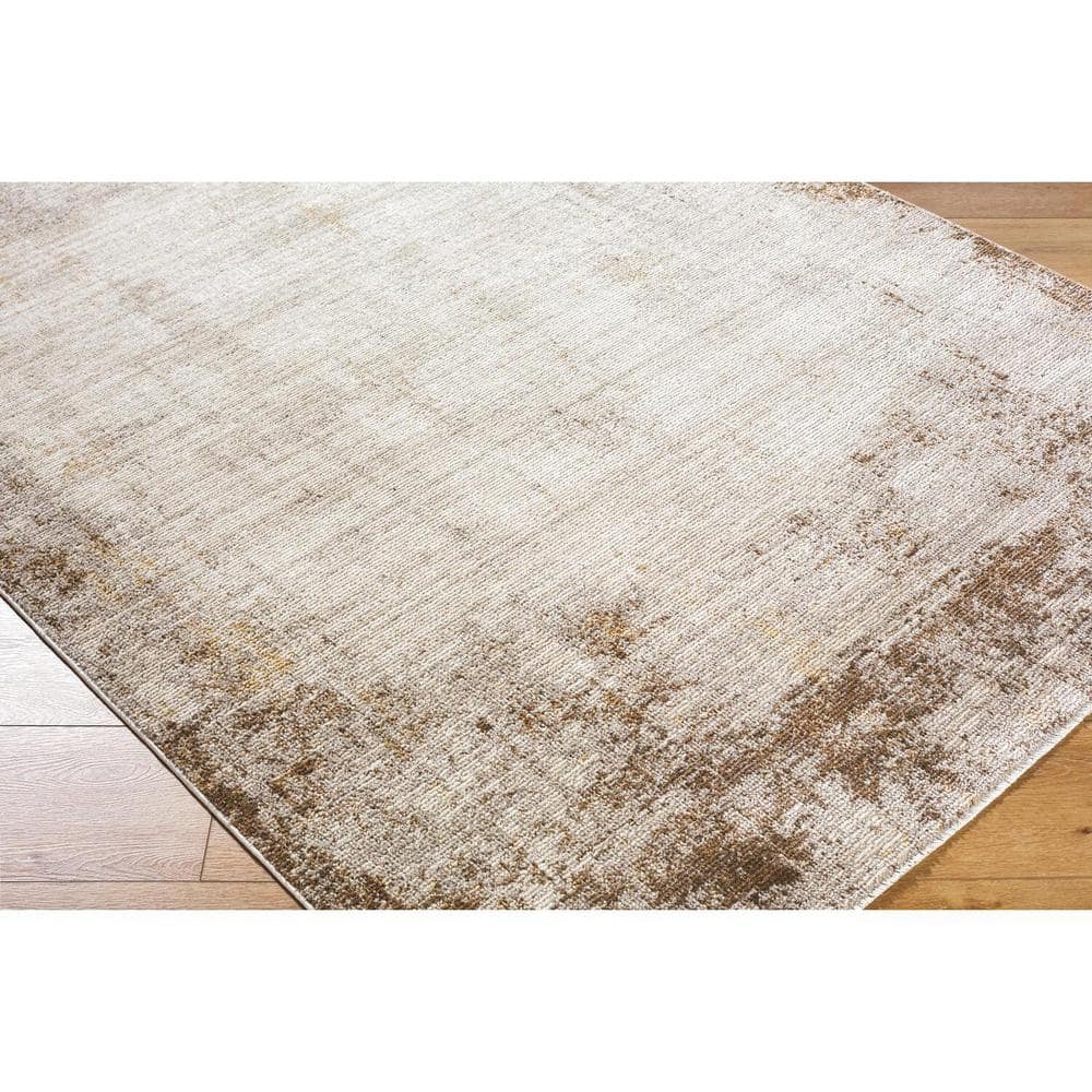 Myrtle Avenue Gray and Taupe Synthetic Area Rug, 5'3" x 7'7"