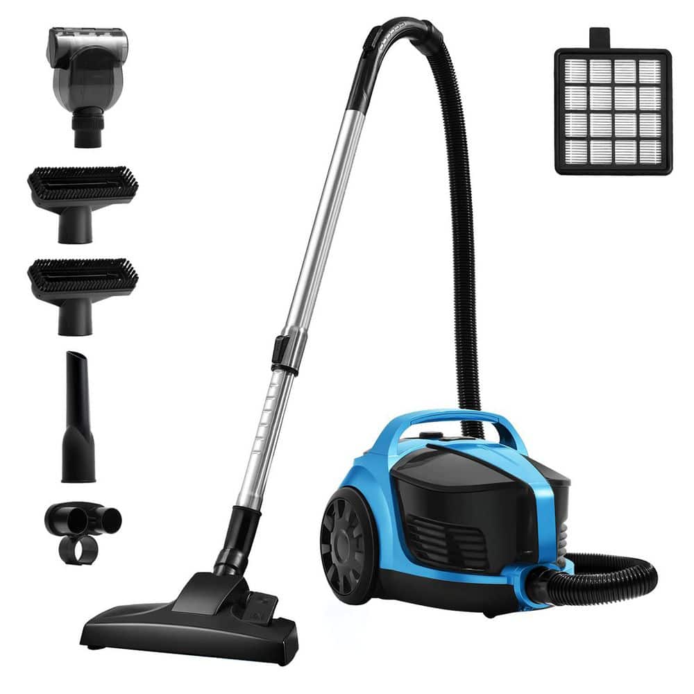 1600W Bagless Corded Canister Vacuum w 45Kpa Suction, 4.5QT Dust Cup, HEPA Filter for Floor Carpet Pet Upholstery, Blue price history on PriceWatchPro