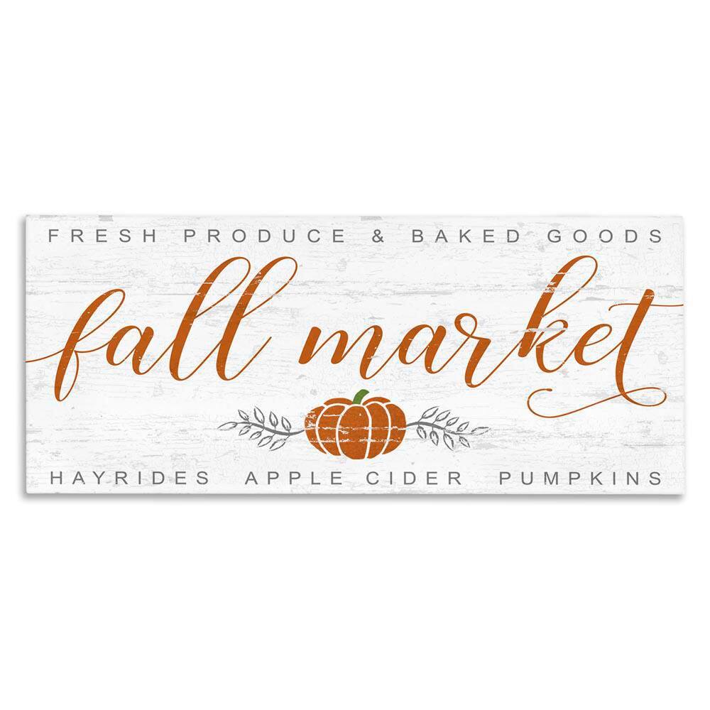Charming Fall Market Sign by Jessica Mundo Unframed Graphic Typography Art Print 24 in. x 10 in. price history on PriceWatchPro