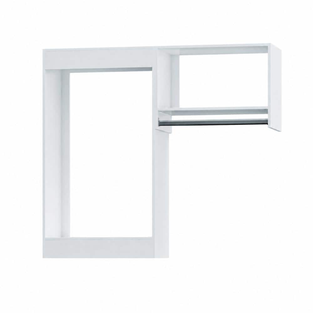 Luxeyard 52 in W White Modular Closet System Wood Closet Organizer