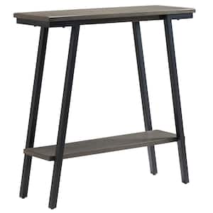 Empiria 30 in. Gray Rectangle Wood Console Table with Decorative