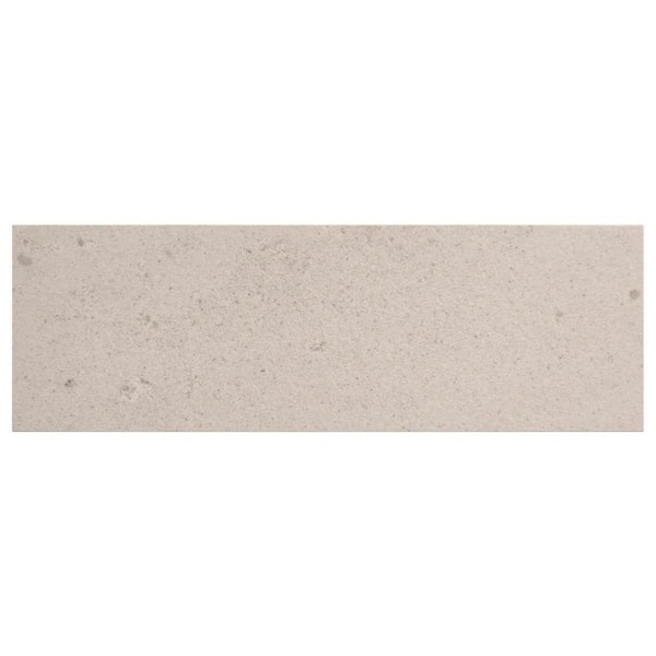Sarto Petite Sand Beige 4 in. x 0.35 in. Terrazzo Look Matte Porcelain Floor and Wall Tile Sample