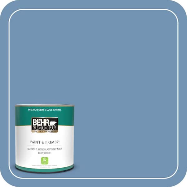 BEHR PREMIUM PLUS 1 qt. #T13-5 Belladonna Semi-Gloss Enamel Low Odor Interior Paint & Primer