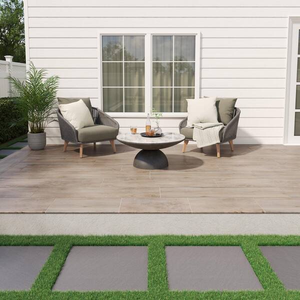 MSI Lucas Canitia 2 cm. x 12 in. x 48 in. Matte Porcelain Wood Look Paver Tile (8 sq. ft. / case)