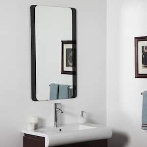 40 in. H x 24 in. H Frameless Rectangular Bathroom Vanity Mirror in Silver
