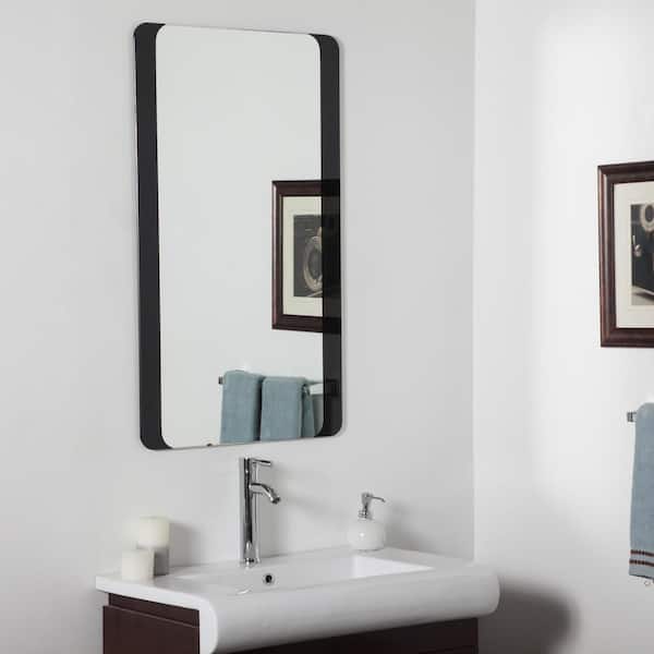 Decor Wonderland 40 In H X 24 In H Frameless Rectangular Bathroom Vanity Mirror In Silver 1417