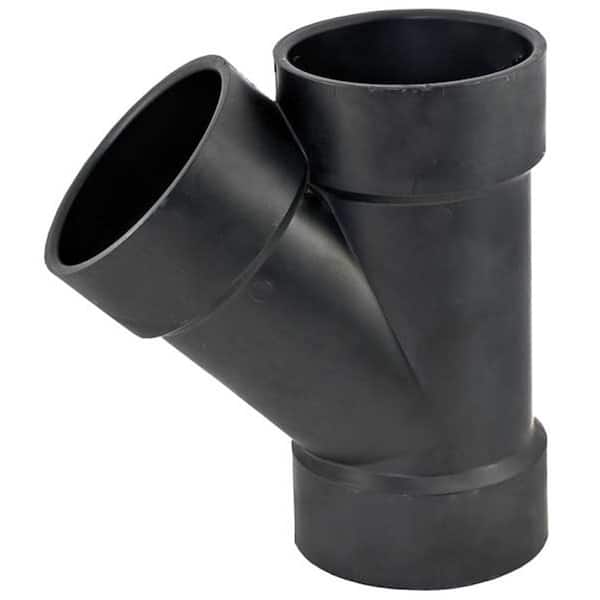 VPC 2 in. ABS Plastic DWV 45-Degree Hub Wye Fitting
