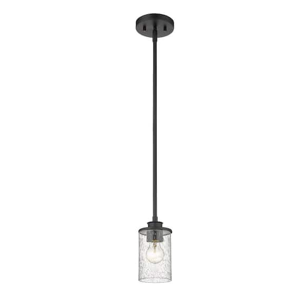 Beckett 1-Light Matte Black Mini Pendant with Glass Shade 492MP-MB ...