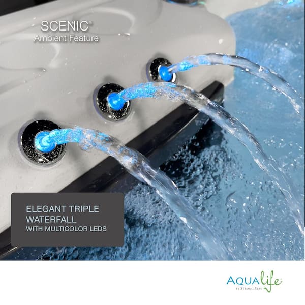 AquaLife Scenic 6-Person 69-Jet 240 V Spa Hot Tub with Lounger 4