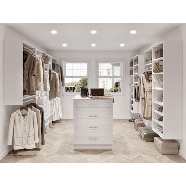 MODULAR CLOSETS Vista 31.5 in. W White Closet Island Freestanding