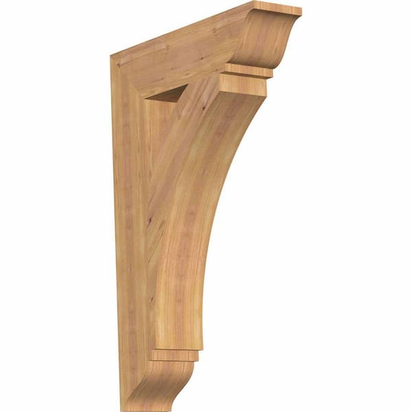 Ekena Millwork 5.5 in. x 36 in. x 24 in. Western Red Cedar Thorton Traditional Smooth Bracket