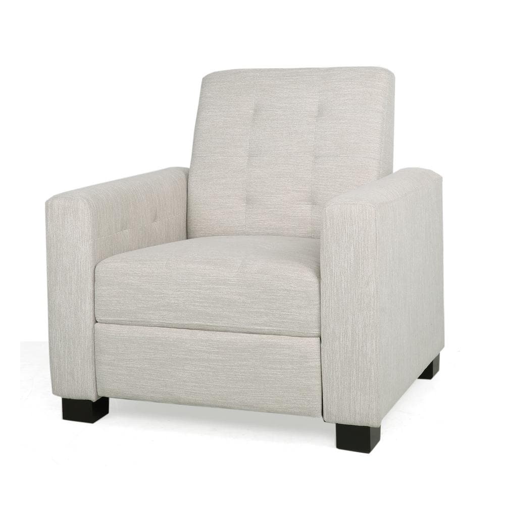 Noble House Cossitt Beige Fabric Push Back Recliner