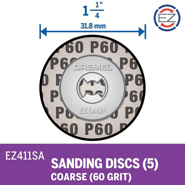 NEW Dremel EZ413SA EZ Lock Sanding Discs 240 grit 1-1/4" Rotary Tool 10