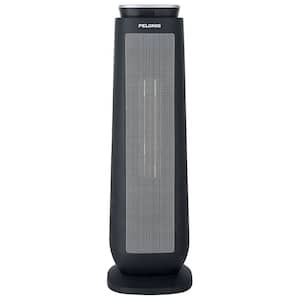 1500-Watt 23 in. Digital Tower Indoor Ceramic Heater Quiet Operation w/ Safety Overheat Protection and Fan Mode in Black