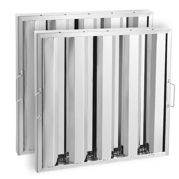 VEVOR Commercial Hood Filter, 19. 5 W x 19. 5 H in. Range Hood Filters, Stainless Steel Restaurant Range Hood Baffle Filter