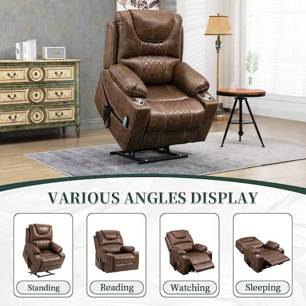 aisword Enhanced Exclusive Oversized Suede Recliner Chair with 