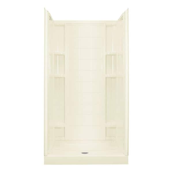 STERLING Ensemble 35-1/4 in. x 36 in. x 77 in. Shower Kit in Biscuit