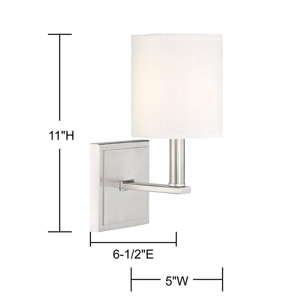 Waverly Satin Nickel Direct Wired Electric Wall Sconce