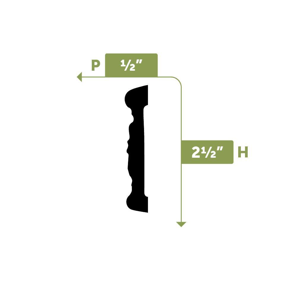 Rose 2.5'' H x 95.75'' W x 0.5'' D Urethane Chair Rail