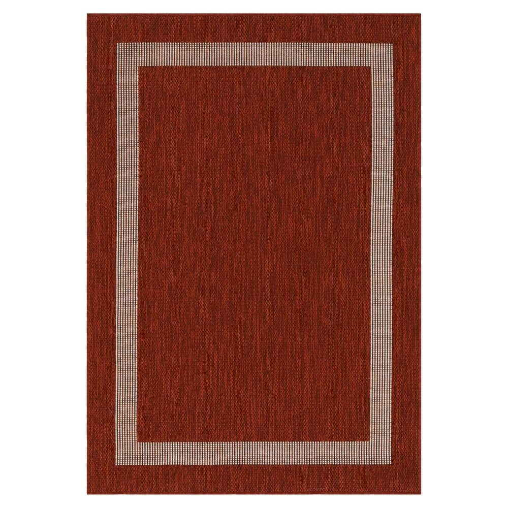 PLAYA RUG Azelia Red and Ivory 10 ft. x 13 ft. Indoor/Outdoor Area Rug ...