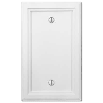 Elly 1 Gang Blank Composite Wall Plate - White