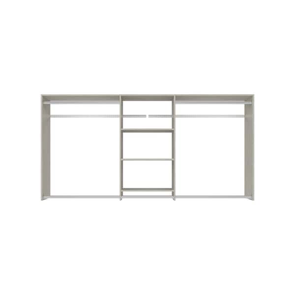 Closet Evolution GR52 Hanging 60 in. W - 96 in. W Rustic Grey Wood Closet System - 1