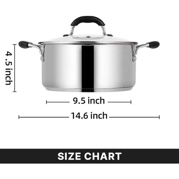 CUISINART 5 Quart Grey Enamel Over Cast Iron Dutch Oven Cooking Pot 5QT 4.8L