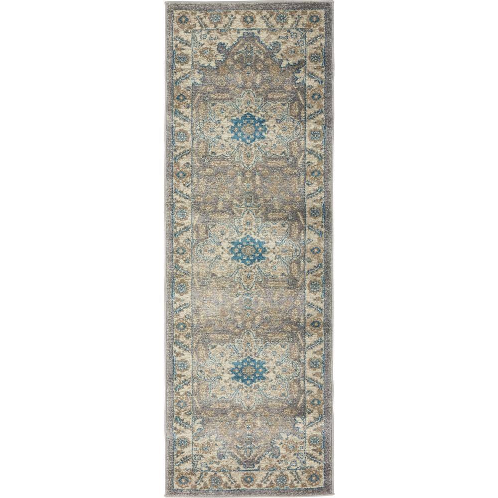 Unique Loom Salzburg Altstadt Gray 2' 0 x 6' 0 Runner Rug 3134342