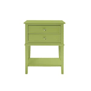 Queensbury Green Accent Table with 2-Drawers