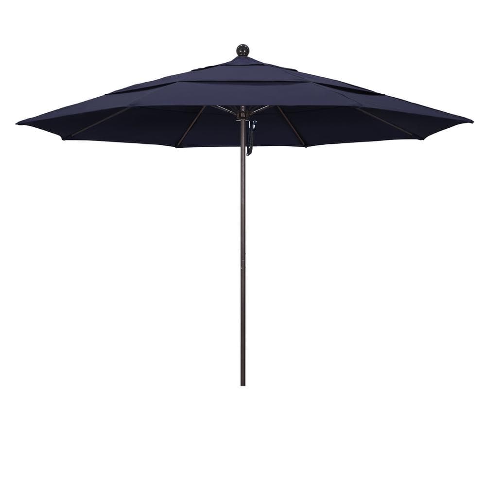 UPC 848363000080 product image for 11 ft. Bronze Aluminum Commercial Market Patio Umbrella with Fiberglass Ribs and | upcitemdb.com