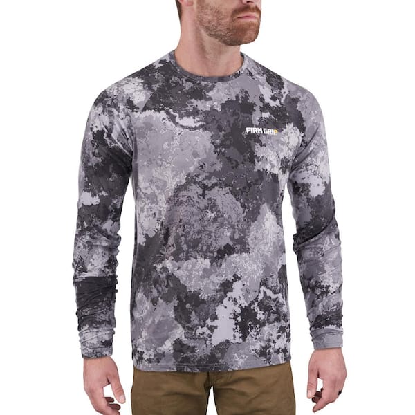 Camouflage Raglan Pattern: Military Grey T-shirt, Camo Print Tee