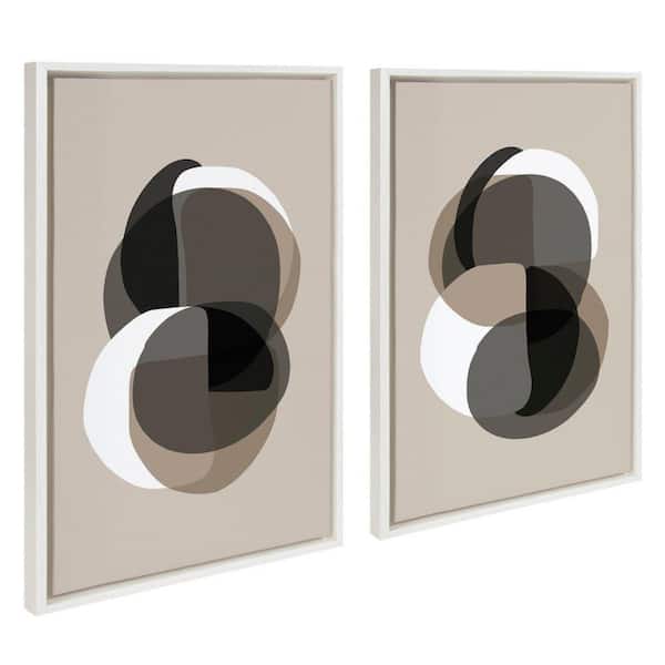 Kate and Laurel Sylvie "Contemporary Shapes" by the Creative Bunch Studio 2-Piece Framed Art Print 23 in. x 33 in.