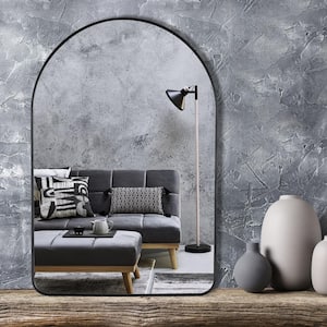 Arch Black Bathroom Framed Decorative Wall Mirror ( 35.4 in. H x 23.6 in. W )