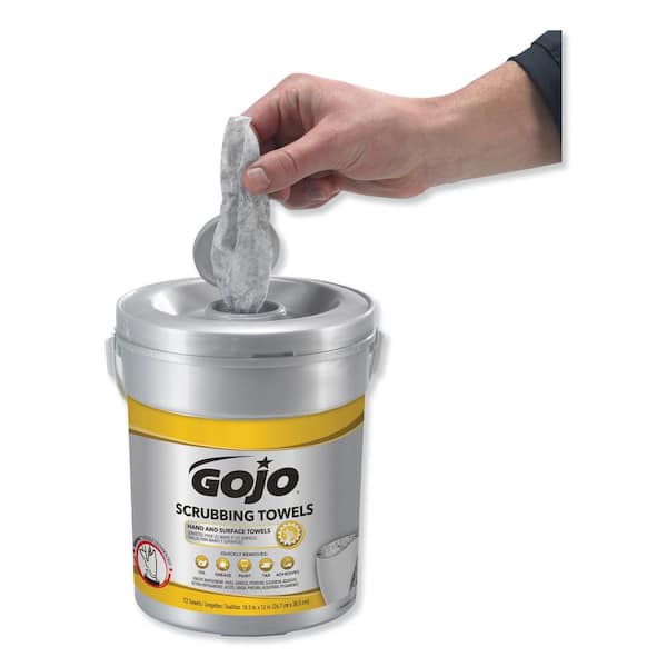 GOJO 6396-06 Scrubbing Wipe, Yellow, Yellow (Pack of 432)