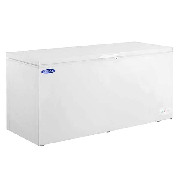 JEREMY CASS 71.26 in ., 20.1 cu. ft., Manual Defrost Chest Freezer in White, Minus 9.4°F to 5°F