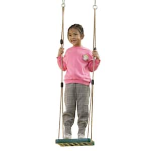 Adjustable Plastic Standing Swing, Outdoor Kids Playground Stand Up Swing, Green