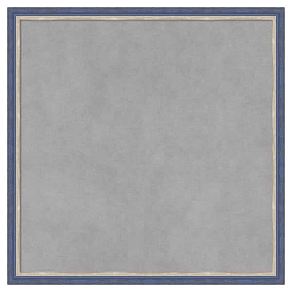 Amanti Art Theo Blue Narrow 17 in. x 17 in Framed Magnetic Board