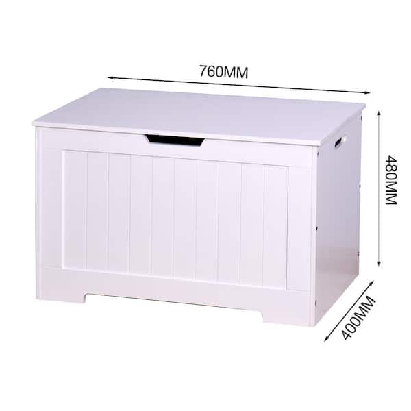 Lift Top Entryway Storage Chest Bench Kids Toy Box Livingroom Nightstand White 