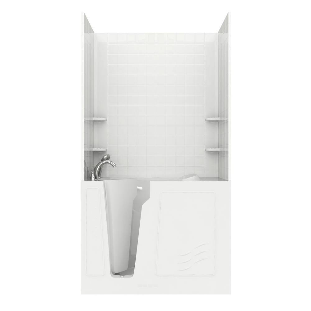 Rampart 4.4 ft. Walk-in Non-Whirlpool Bathtub with 4 in. Tile Easy Up Adhes