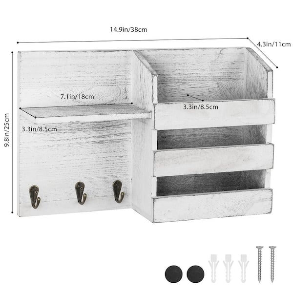 Floating Shelf Shelves Wooden Wood Wall Storage 25cm x 25cm White 