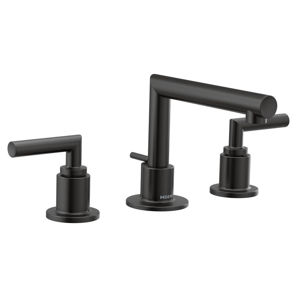 MOEN Arris 8 in. Widespread 2-Handle Bathroom Faucet Trim Kit in Matte Black (Valve not Included)