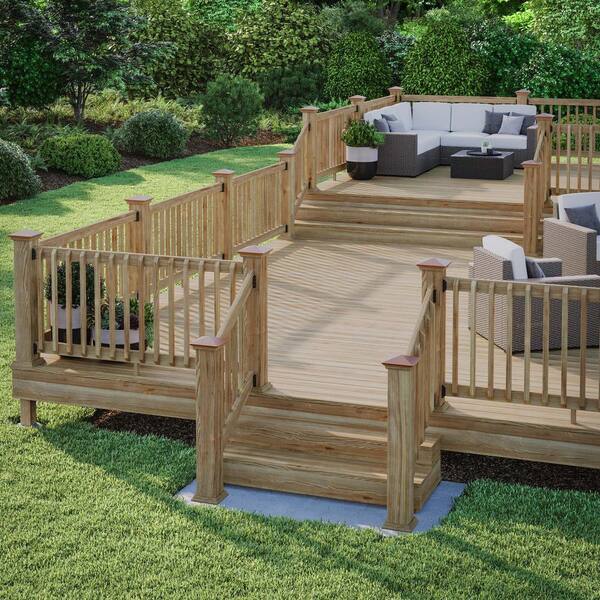 Deckorators 6 in. x 6 in. Victoria Copper High Point Cedar Post Cap
