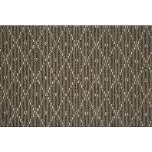 Merino Diamond Dot Driftwood Custom Area Rug with Pad