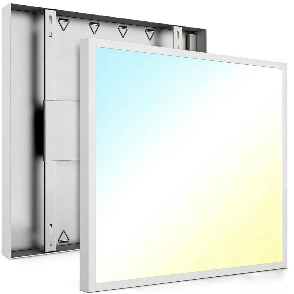 2-Pack 2 x 2 ft. 40-Watt White LED Flat Panel Lights, Edge-Lit LED Flush Mount Ceiling Fixtures Low Profile for Garage price history on PriceWatchPro