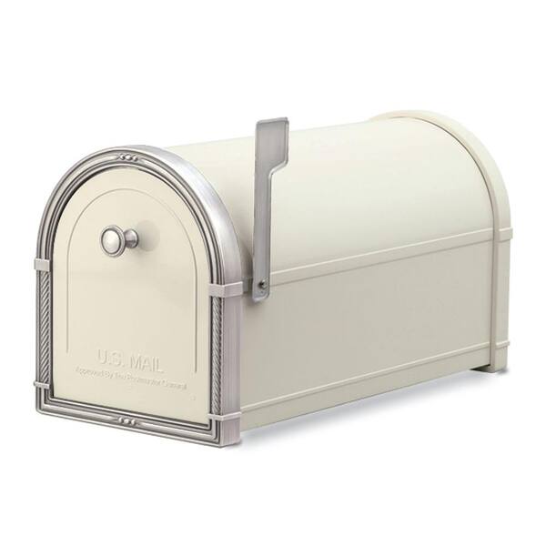 Architectural Mailboxes Coronado Sand with Antique Nickel Accents Post-Mount Mailbox