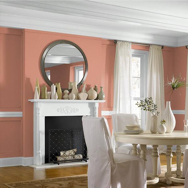 Behr Premium Plus 1 Gal M190 5 Fireplace Glow Flat Low Odor Interior Paint Primer 140001 The Home Depot Behr Premium Plus 1 Gal M190 5, Fireplace Paint Colors Home Depot