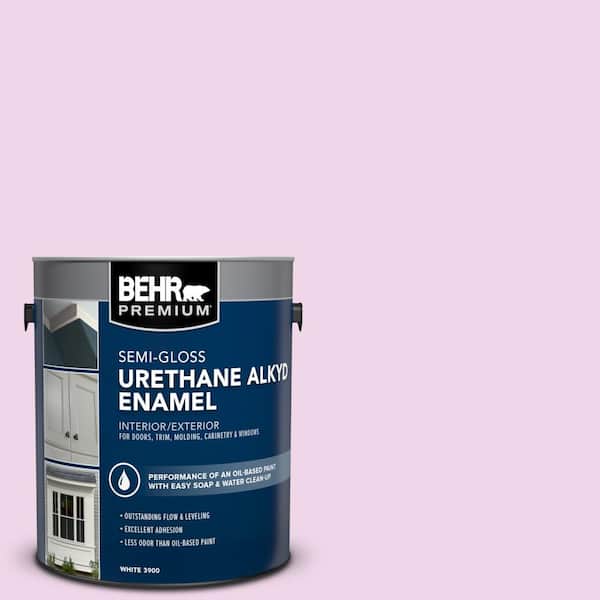 BEHR PREMIUM 1 gal. #P110-1 All Made Up Urethane Alkyd Semi-Gloss Enamel Interior/Exterior Paint